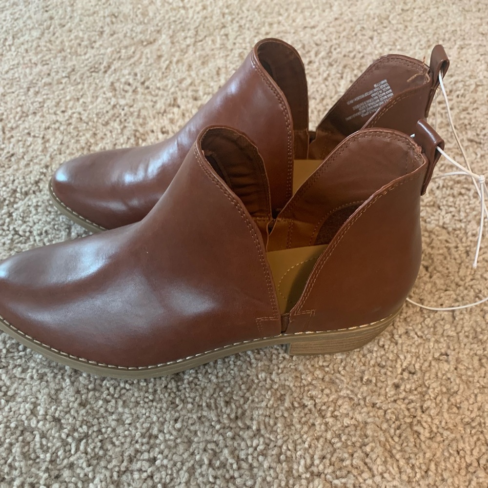 Brown ankle booties